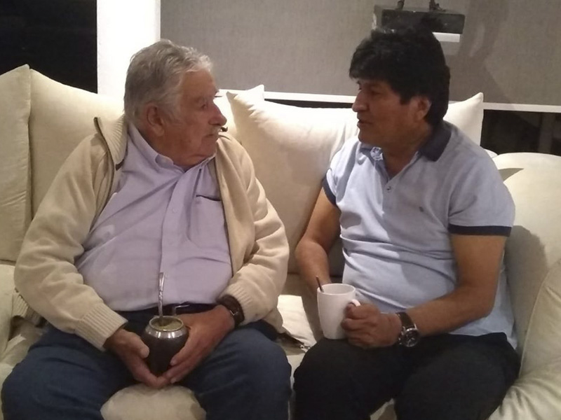 Se reúnen Evo Morales y Pepe Mujica en México