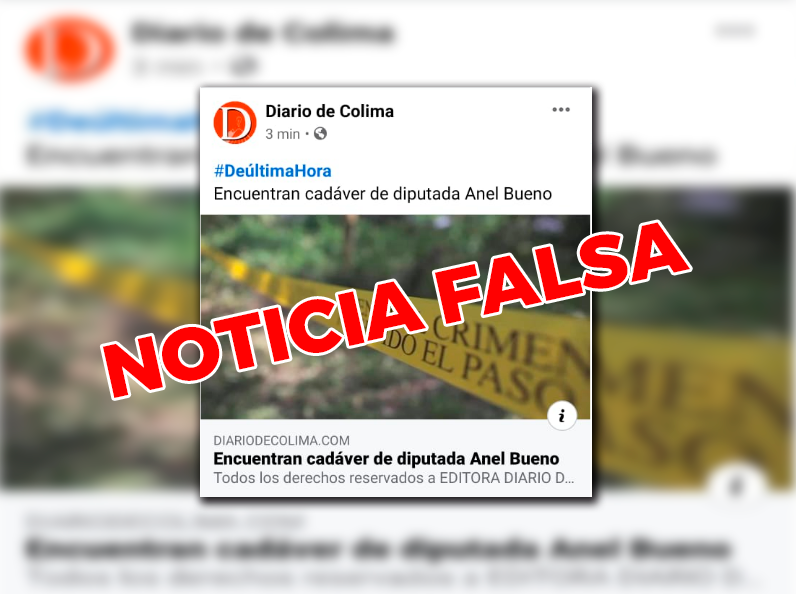 Diario de Colima publica nota falsa sobre el caso de diputada desaparecida