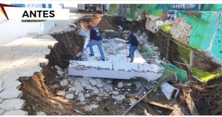 Dañaron tormentas 6 accesos de playa, el de La Audiencia quedó rehabilitado y será reconstruido