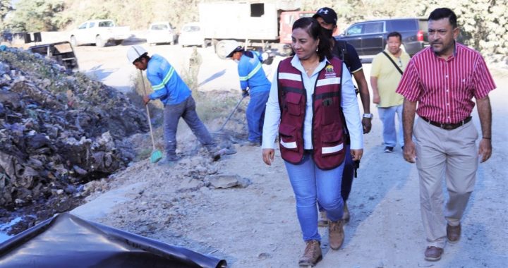 Supervisa Griselda Martínez trabajos de mejoramiento en el relleno sanitario