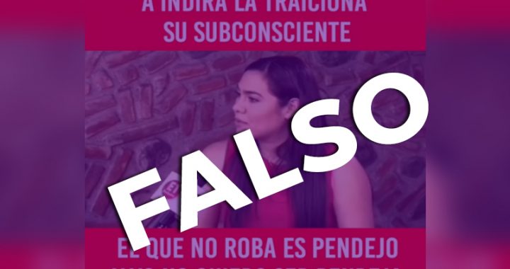 TUMOR difunde video descontextualizado contra Indira Vizcaíno