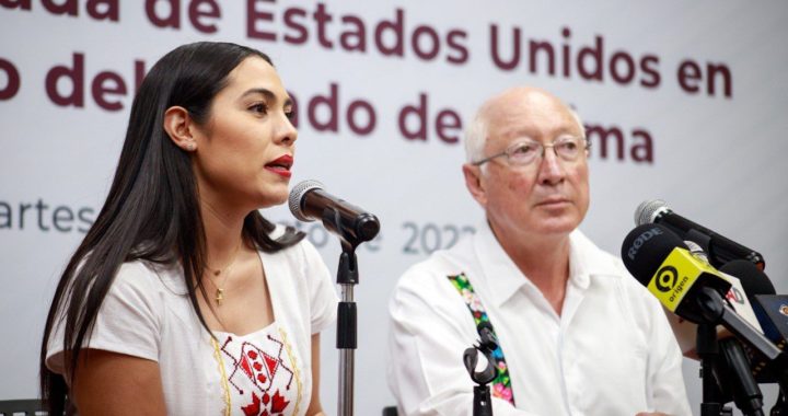 Embajador Ken Salazar ofrece apoyo a gobierno de Indira Vizcaíno para recuperar la seguridad en Colima