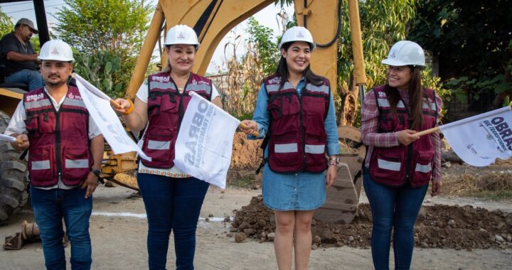 Indira pone en marcha #ObraQueTransforma para mejorar la red sanitaria en Pueblo Juárez, Coquimatlán