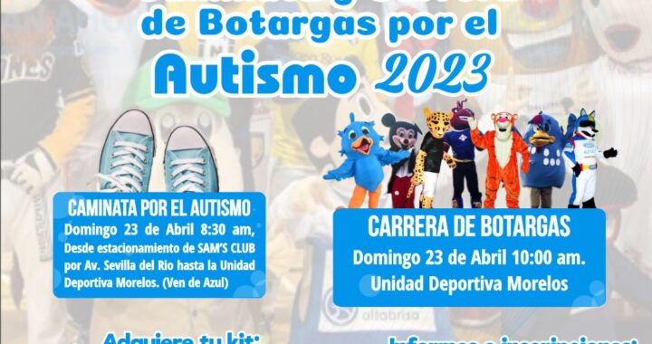 Incode y Fundación Tato anuncian caminata y carrera de botargas por el Autismo 2023