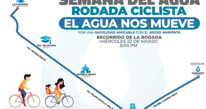 Gobierno de Colima y Ciapacov invitan a rodada ciclista “El agua nos mueve”