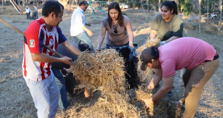 Dependencias del Gobierno del Estado de Colima realizan limpieza masiva del Parque “El Rodeo”