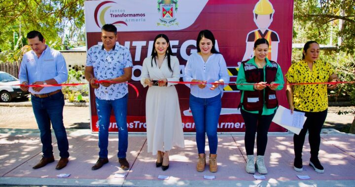 Gobernadora atestigua la inauguración de andador urbano en Cuyutlán, Armería