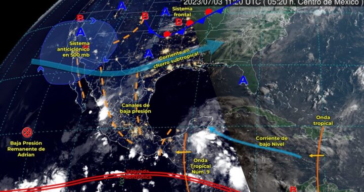 Pronostican lluvias muy fuertes para hoy en Colima; temperatura máxima oscilará de 30 a 35°C