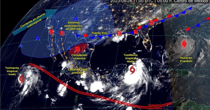 SMN: Dos fenómenos naturales ocasionarían lluvias muy fuertes en Colima y occidente del país