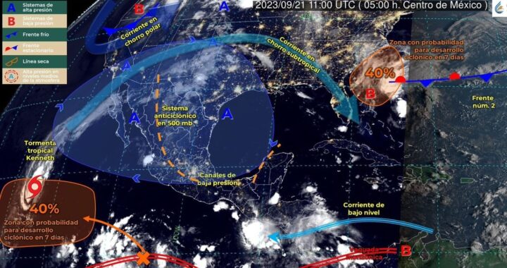 SMN prevé lluvias puntuales fuertes en Colima y otros estados del Pacífico