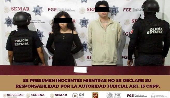 Policía Estatal de Colima detuvo a dos personas y recupera dinero y objetos robados