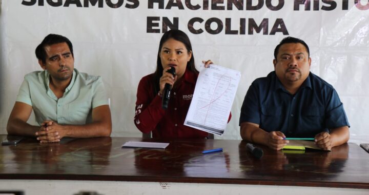 En Manzanillo, captan a personal de Griselda Martínez quitando propaganda de Morena para poner de MC; interpondrán denuncias