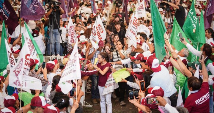 EN SU ONCEAVA SEMANA DE CAMPAÑA, CLAUDIA SHEINBAUM SE REUNIÓ CON 180 MIL PERSONAS EN EL NORTE, SUR Y CENTRO DE LA REPÚBLICA MEXICANA