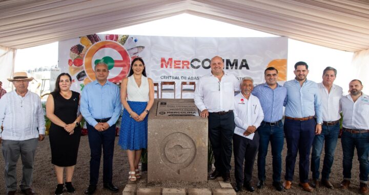 Indira Vizcaíno coloca la primera piedra de MerColima Central de Abastos y Punto Logístico; se invertirán más de 360 mdp