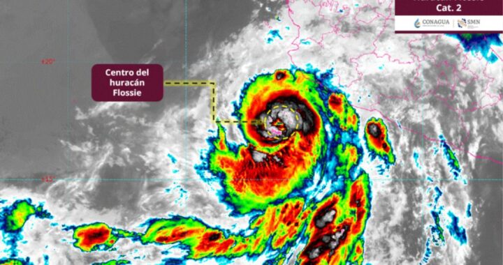 Huracán ‘Flossie’ evoluciona a categoría 2; se prevén lluvias intensas y efectos en costas de Colima