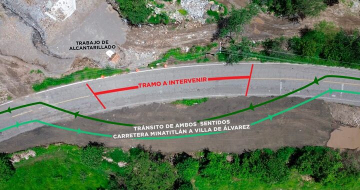 Seidum habilita carriles provisionales sobre la carretera Villa de Álvarez-Minatitlán