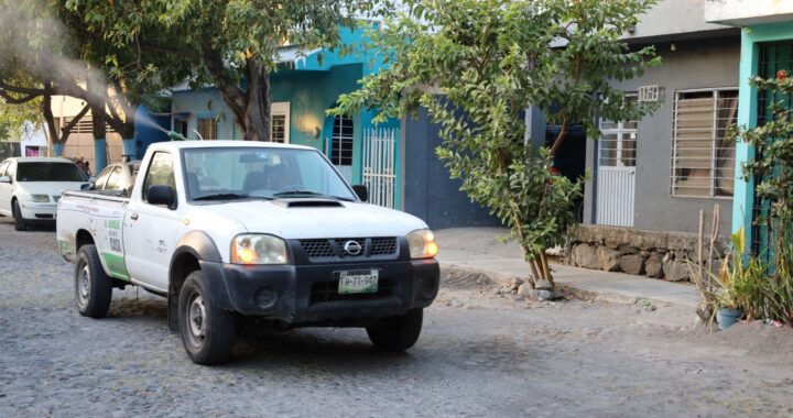Salud Colima refuerza jornadas de nebulización contra el mosco transmisor del dengue en 5 municipios