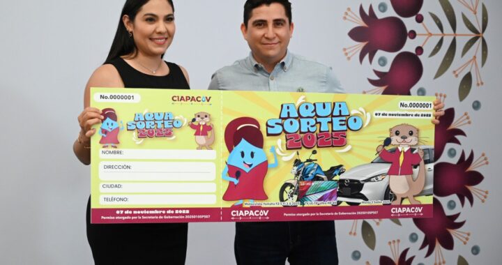 Gobernadora y director de Ciapacov presentan ‘AquaSorteo 2025’; será el 7 de noviembre en la Feria de Colima