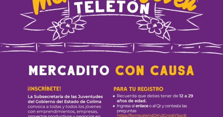 Subsejuv organiza ‘Mercadito Joven Teletón’, para contribuir a tener CRIT Colima