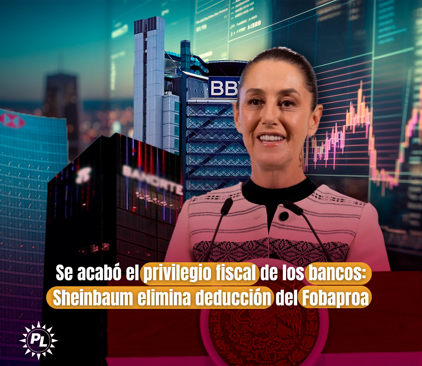 Se acabó el privilegio fiscal de los bancos: Sheinbaum elimina deducción del Fobaproa