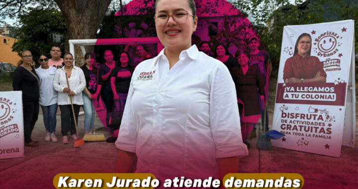 Karen Jurado atiende demandas vecinales y recupera espacios públicos en Villa de Álvarez
