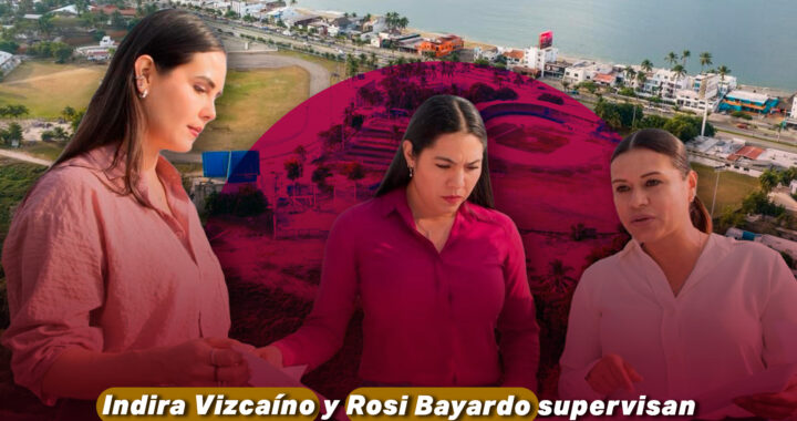 Indira Vizcaíno y Rosi Bayardo supervisan avances en rehabilitación de la Unidad 5 de Mayo de Manzanillo