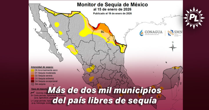 Más de dos mil municipios del país libres de sequía