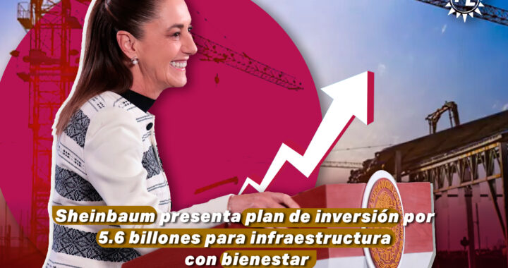 Sheinbaum presenta plan de inversión por 5.6 billones para infraestructura con bienestar