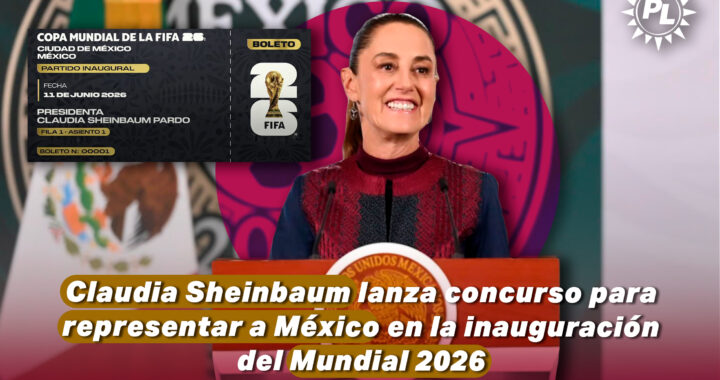 Claudia Sheinbaum lanza concurso para representar a México en la inauguración del Mundial 2026